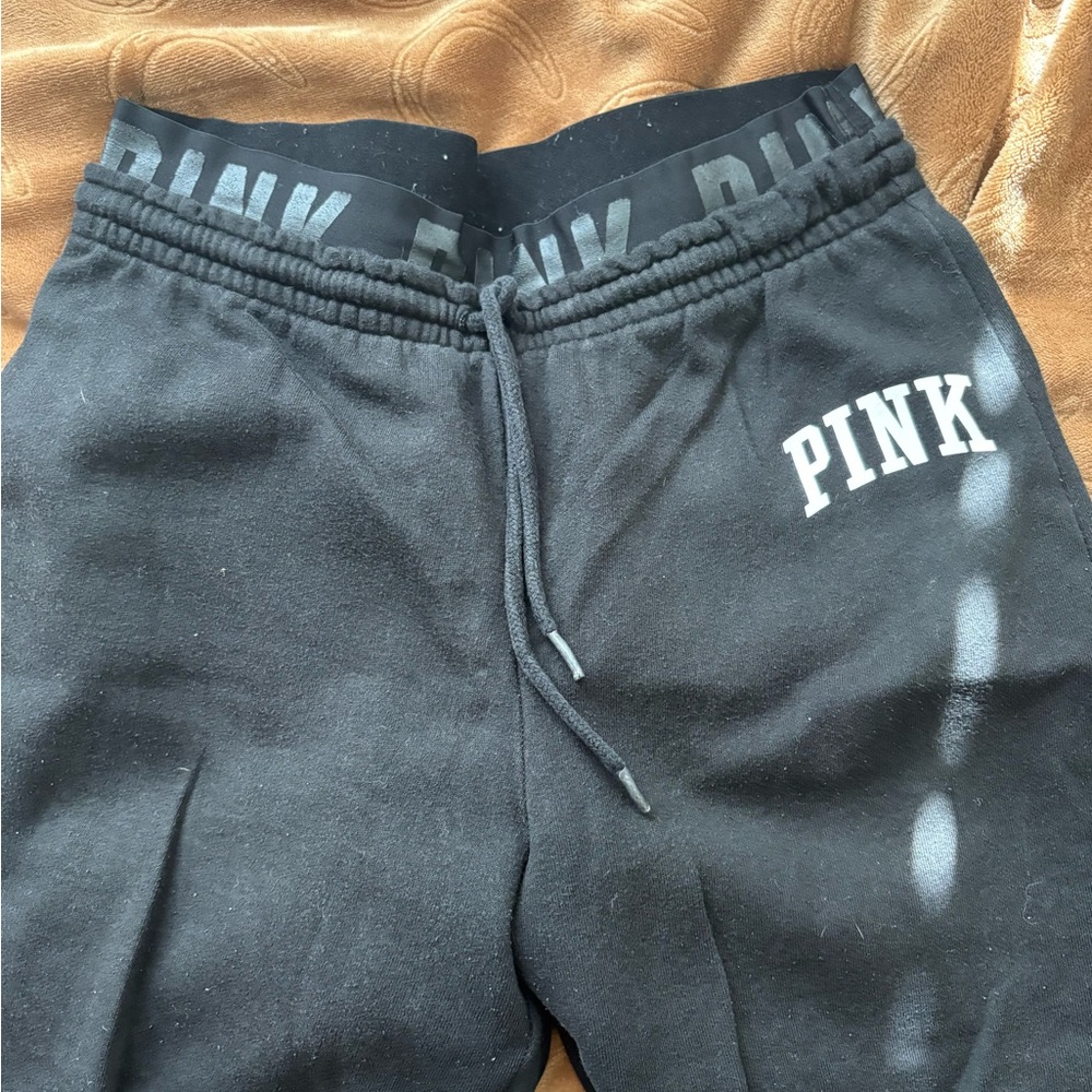 Victoria's Secret PINK Black Logo Sweatpants